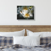 Weiße Blume Leinwanddruck (Insitu (Schlafzimmer))