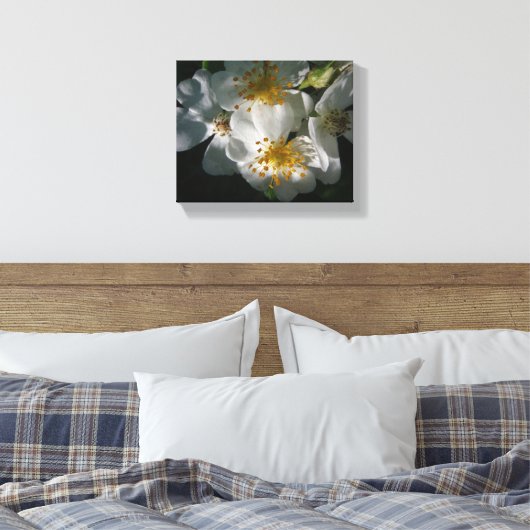 Weiße Blume Leinwanddruck (Insitu (Schlafzimmer))