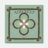 Weiße Blume Magnet (Vorne)