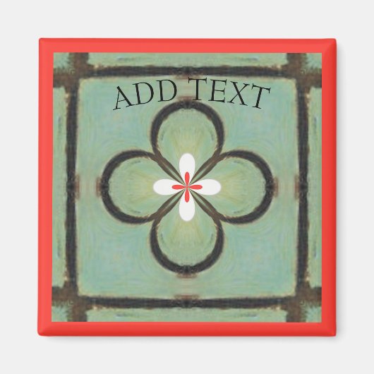 Weiße Blume Magnet (Vorne)