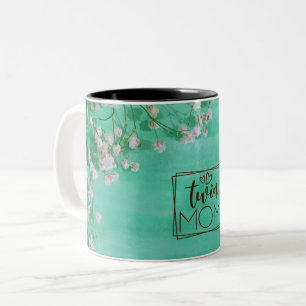 Weiße Blume Mama Zweifarbige Tasse
