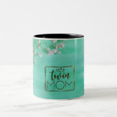 Weiße Blume Mama Zweifarbige Tasse (Mittel)