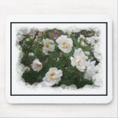 Weiße Blume Mauspad (Vorne)