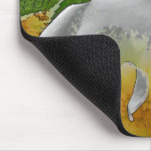 Weiße Blume Mauspad (Ecke)