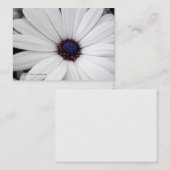 Weiße Blume mit blauer Mittelgeschäfts-Karte Visitenkarte (Vorne/Hinten)