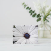 Weiße Blume mit blauer Mittelgeschäfts-Karte Visitenkarte (Stehend Vorderseite)