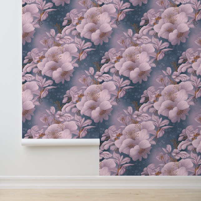 weiße Blume mit goldblühenden Pflanzen Tapete (Anwendung)