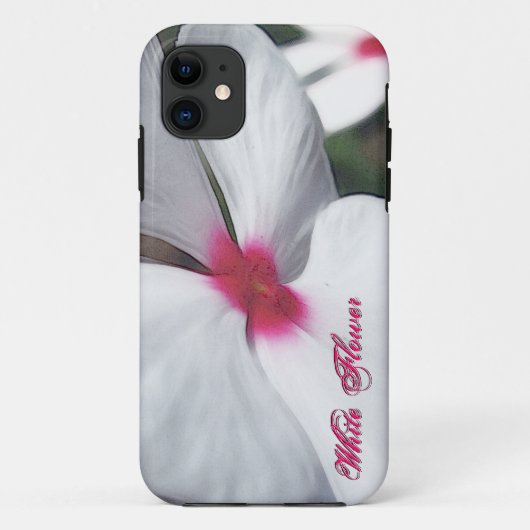 Weiße Blume mit rosa Mitte Case-Mate iPhone Hülle (Rückseite)