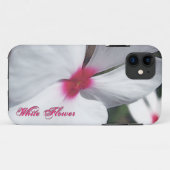 Weiße Blume mit rosa Mitte Case-Mate iPhone Hülle (Rückseite (Horizontal))