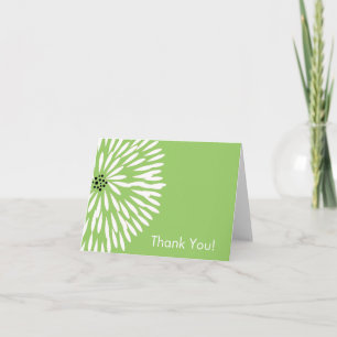 Weiße Blume mit Salbei-Dankeskarten in kräftiger B Dankeskarte