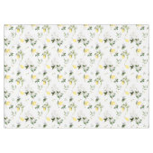 Weiße Blume, Mittelmeer, Zitrone Tischdecke (Vorderseite (Horizontal))