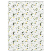 Weiße Blume, Mittelmeer, Zitrone Tischdecke (Vorderseite)