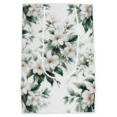 Weiße Blume Mittlere Geschenktüte (Rückseite)