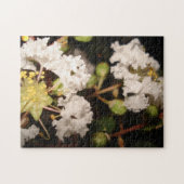 Weiße Blume Moderne Pflanze Naturfotografie Kunst Puzzle (Horizontal)