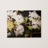 Weiße Blume Moderne Pflanze Naturfotografie Kunst Puzzle (Horizontal)