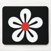 Weiße Blume Mousepad (Vorne)