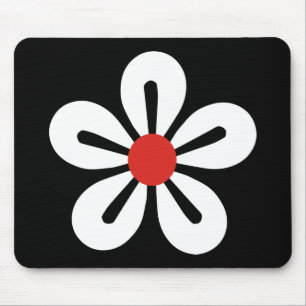 Weiße Blume Mousepad