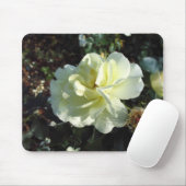 Weiße Blume Mousepad (Mit Mouse)