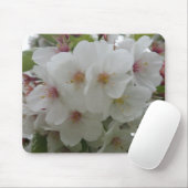 Weiße Blume Mousepad (Mit Mouse)