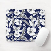 Weiße Blume Mousepad (Mit Mouse)