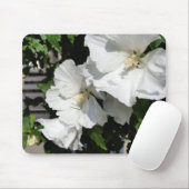 weiße Blume Mousepad (Mit Mouse)