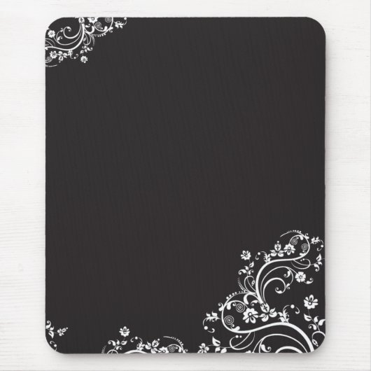 Weiße Blume Mousepad (Vorne)