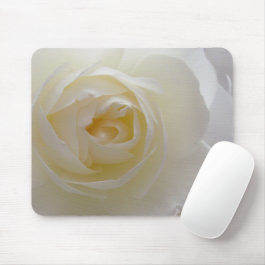 Weiße Blume Mousepad Weißrosen Dekoration Geschenk (Mit Mouse)