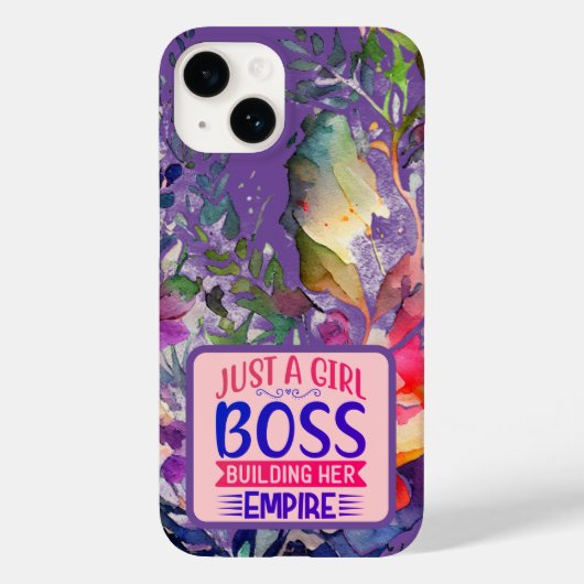 Weiße Blume Muster Girl Boss Case-Mate iPhone Hülle (Rückseite)