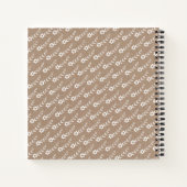 Weiße Blume Muster und Monogramm rustikal Notizblock (Rückseite)