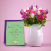 Weiße Blume Muttergrün Feiertagskarte