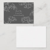 Weiße Blume nach Beerdigung Dankeschön Karten (Vorne/Hinten)