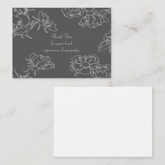 Weiße Blume nach Beerdigung Dankeschön Karten (Vorne/Hinten)