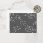 Weiße Blume nach Beerdigung Dankeschön Karten (Vorderseite/Rückseite Beispiel)