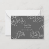 Weiße Blume nach Beerdigung Dankeschön Karten (Vorderseite)