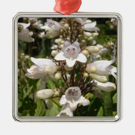 Weiße Blume Ornament Aus Metall (Vorne)