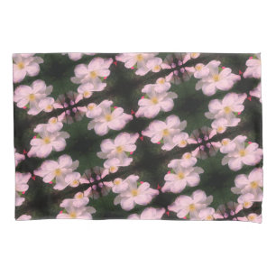 Weiße Blume Pair Abstraktes Blumenmuster Kissenbezug