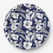 Weiße Blume. Pappteller (Vorderseite)