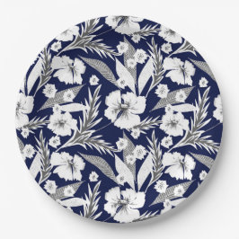 Weiße Blume. Pappteller