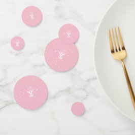 Weiße Blume Pastellrosa Ostern Konfetti