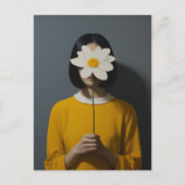 Weiße Blume Postkarte (Vorderseite)