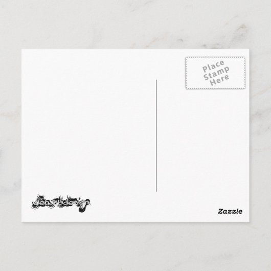 Weiße Blume Postkarte (Rückseite)