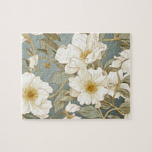 Weiße Blume Puzzle (Horizontal)