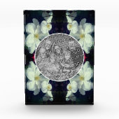 Weiße Blume Rahmen hinzufügen Fotoblock (Vorderseite)