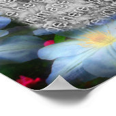 Weiße Blume Rahmen schaffen Ihr eigenes Foto Poster (Ecke)