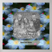 Weiße Blume Rahmen schaffen Ihr eigenes Foto Poster (Vorne)