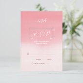 Weiße Blume RSVP Karte (Stehend Vorderseite)