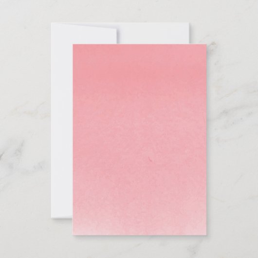 Weiße Blume RSVP Karte (Rückseite)