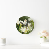Weiße Blume Runde Wanduhr (Zuhause)