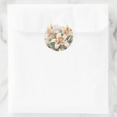 Weiße Blume Runder Aufkleber (Tasche)