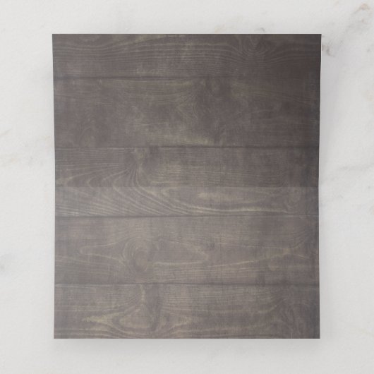 Weiße Blume Rustikale Streichellichter Hochzeit Platzkarte (Innenseite Aufgefaltet)